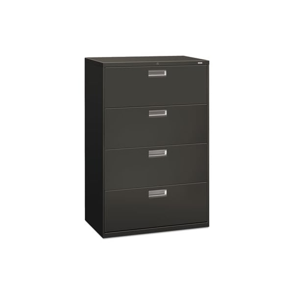 HON, 600 SERIES FOUR-DRAWER LATERAL FILE, 36W X 18D X 52.5H, CHARCOAL